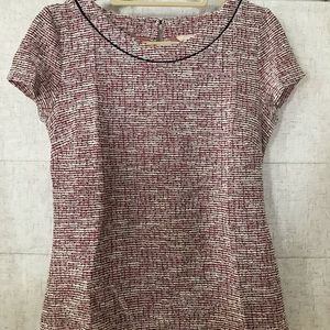 Textured short sleeve top